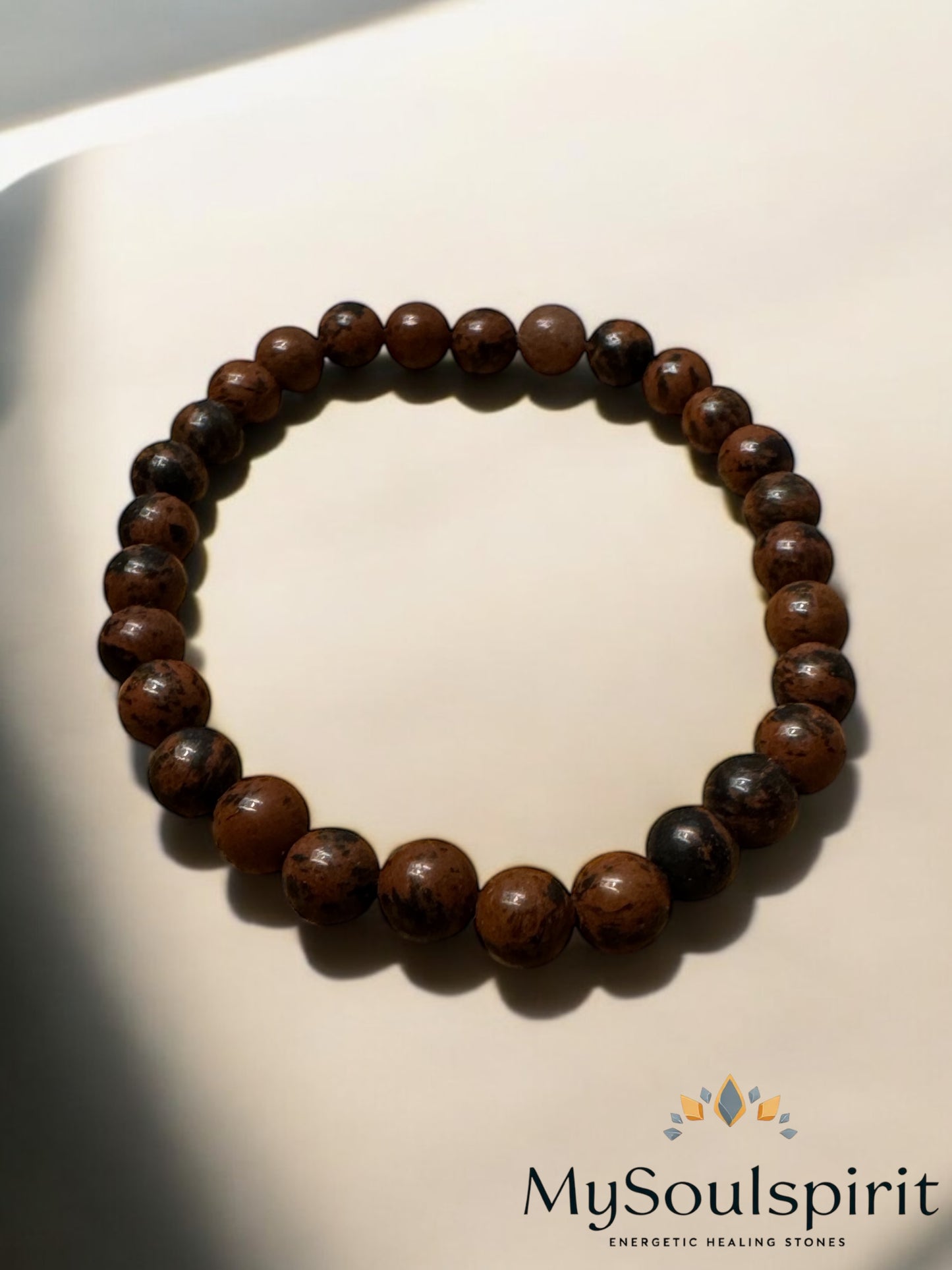 MAHAGONI OBISIDIAN Armband 6 mm