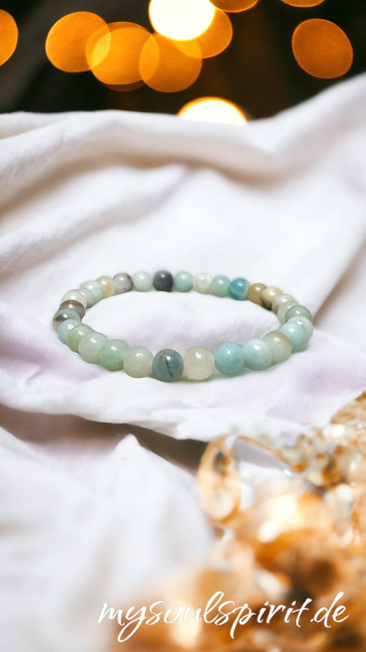 AMAZONIT Armband mit 6 mm Perlen - Perlenarmband