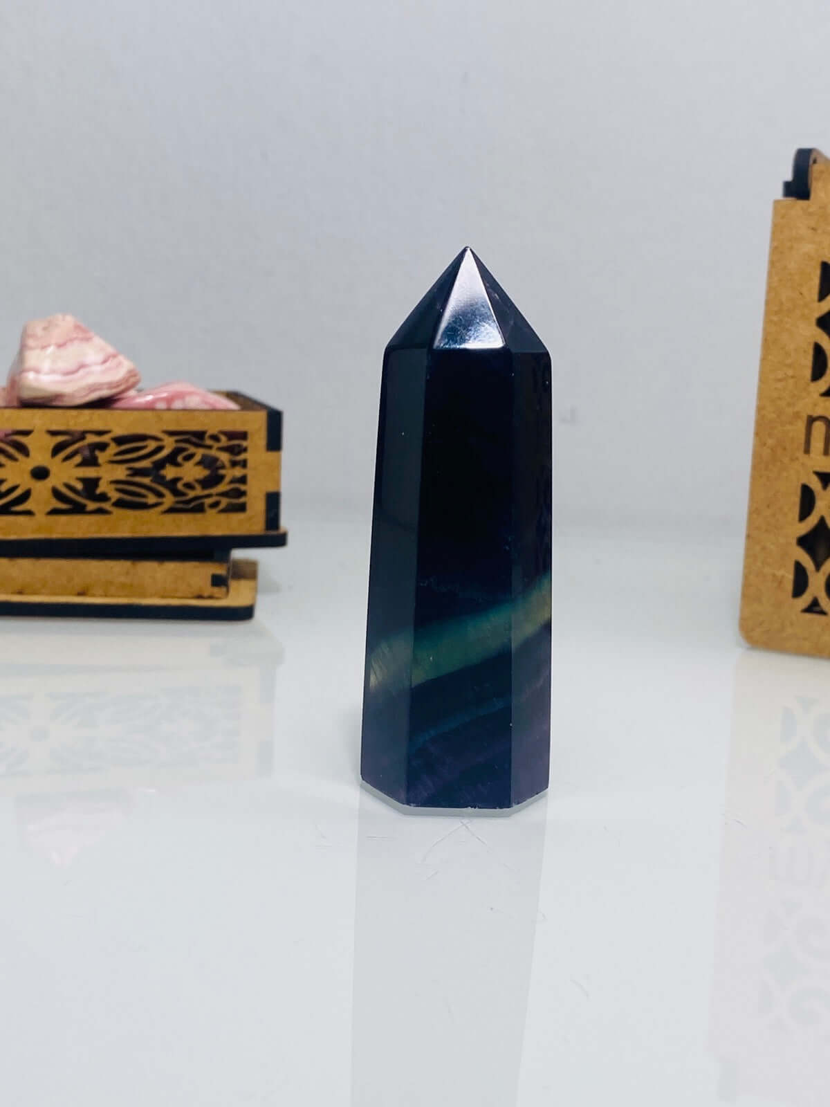 FLUORIT Spitze 7,4 cm / 73,5 Gramm - Heilstein