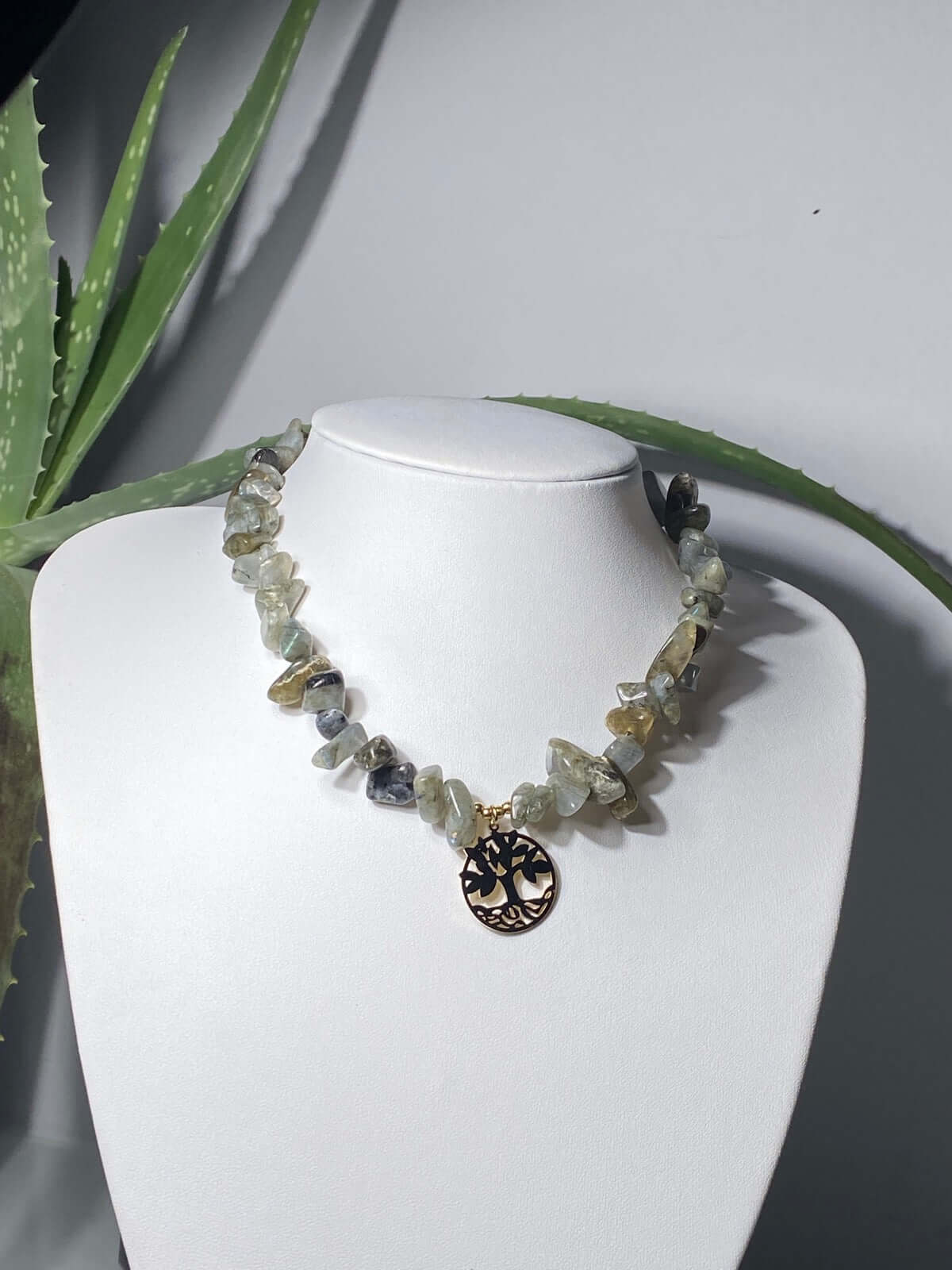 LABRADORIT Halskette mit Charm -