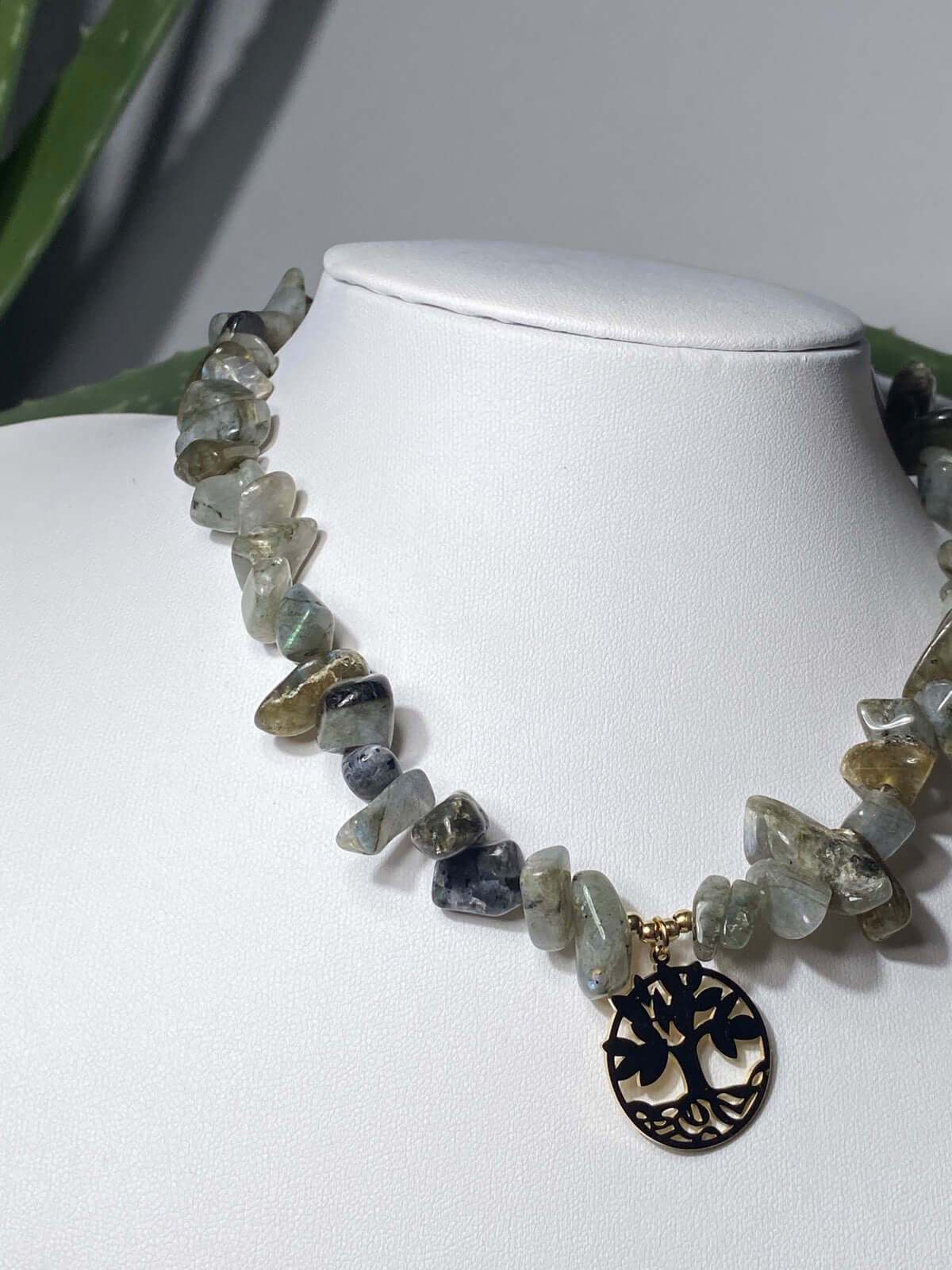 LABRADORIT Halskette mit Charm -