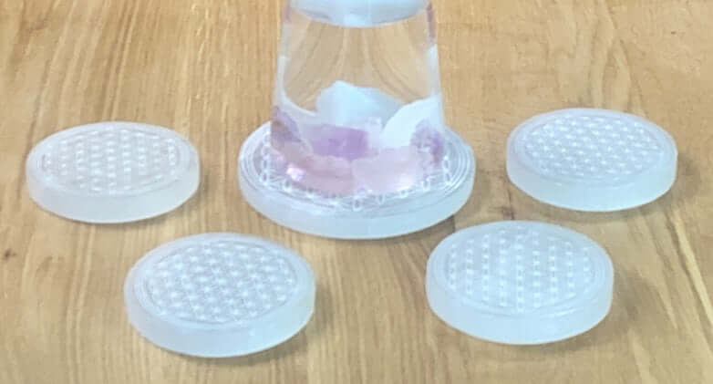 SELENIT Ladeplatte & Untersetzer 10 cm Motiv "Blume des Lebens" - Aufladung & Reinigung