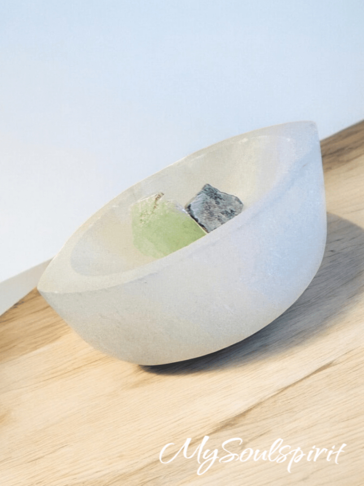 Selenit Schale Boot -