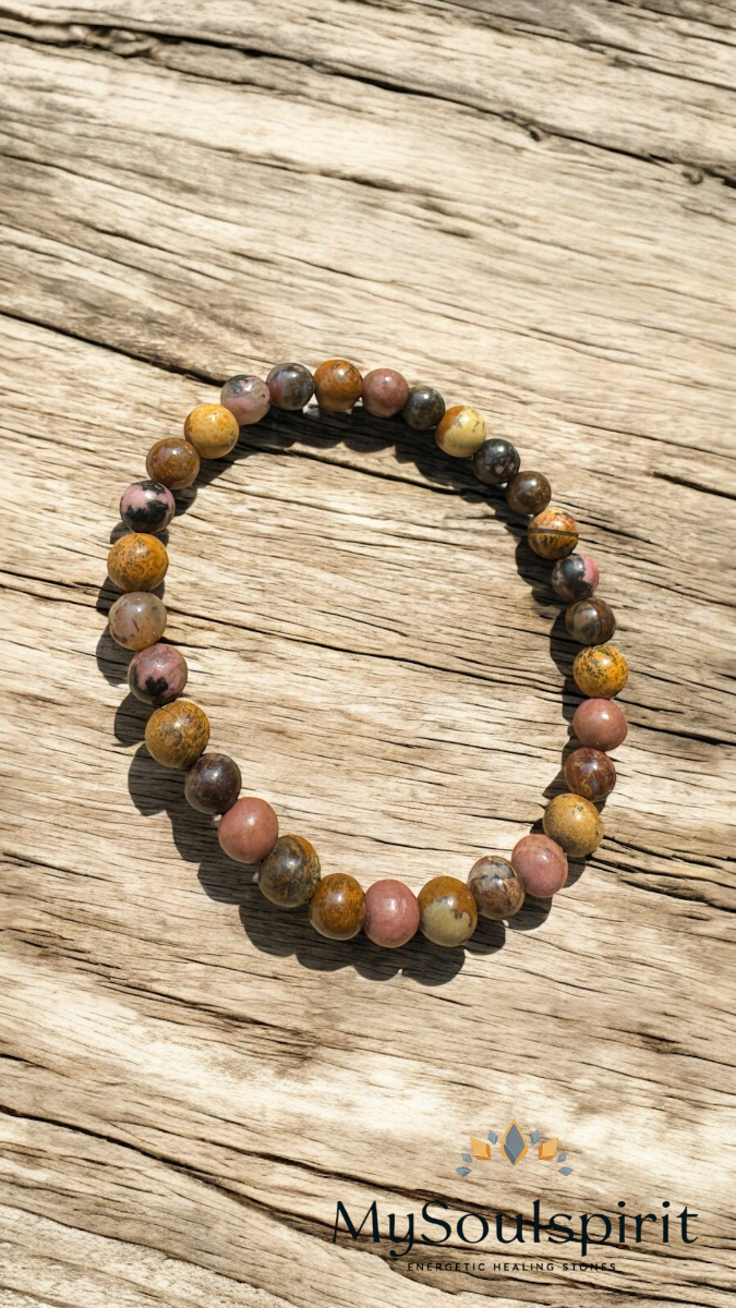 Armband „INNERE STÄRKE“ - Rhodonit, Pietersit & Jaspis