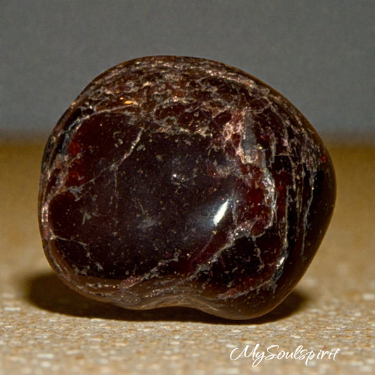 GRANAT Trommelstein 1 Stück  (Unikat)