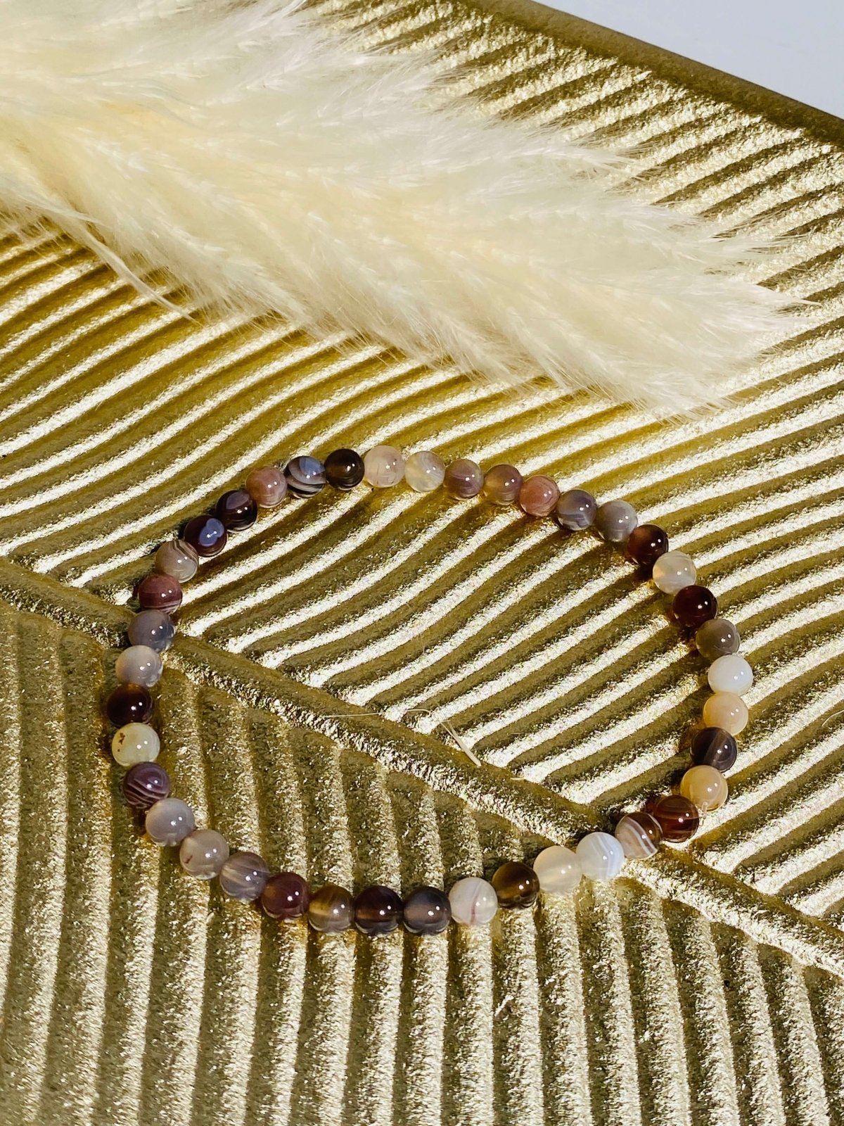 BOTSWANA ACHAT Armband 4 mm - Perlenarmband
