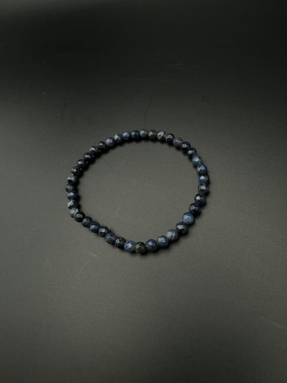 Lapislazuli Armband mit 4/6 mm Perlen facettiert