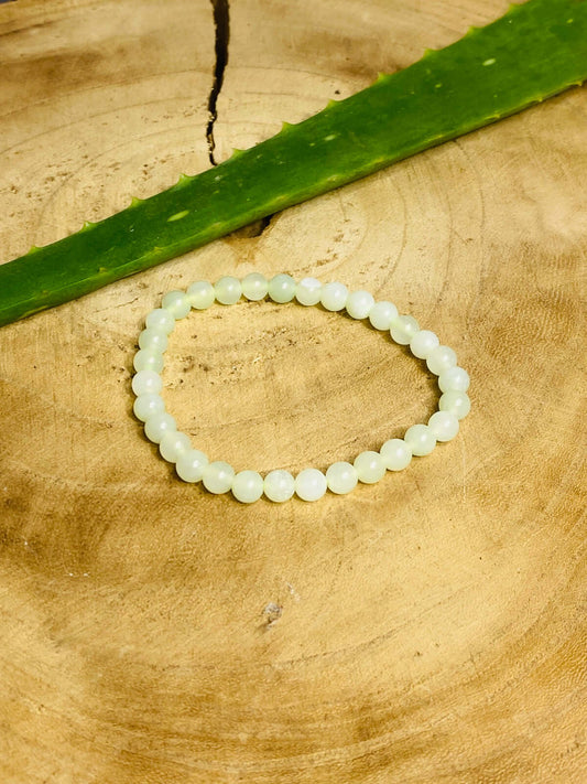 SERPENTIN (China Jade) Armband 6 mm - Perlenarmband